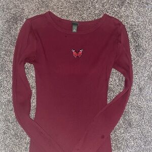 Wild Fable Red Longsleeve Butterfly Dress